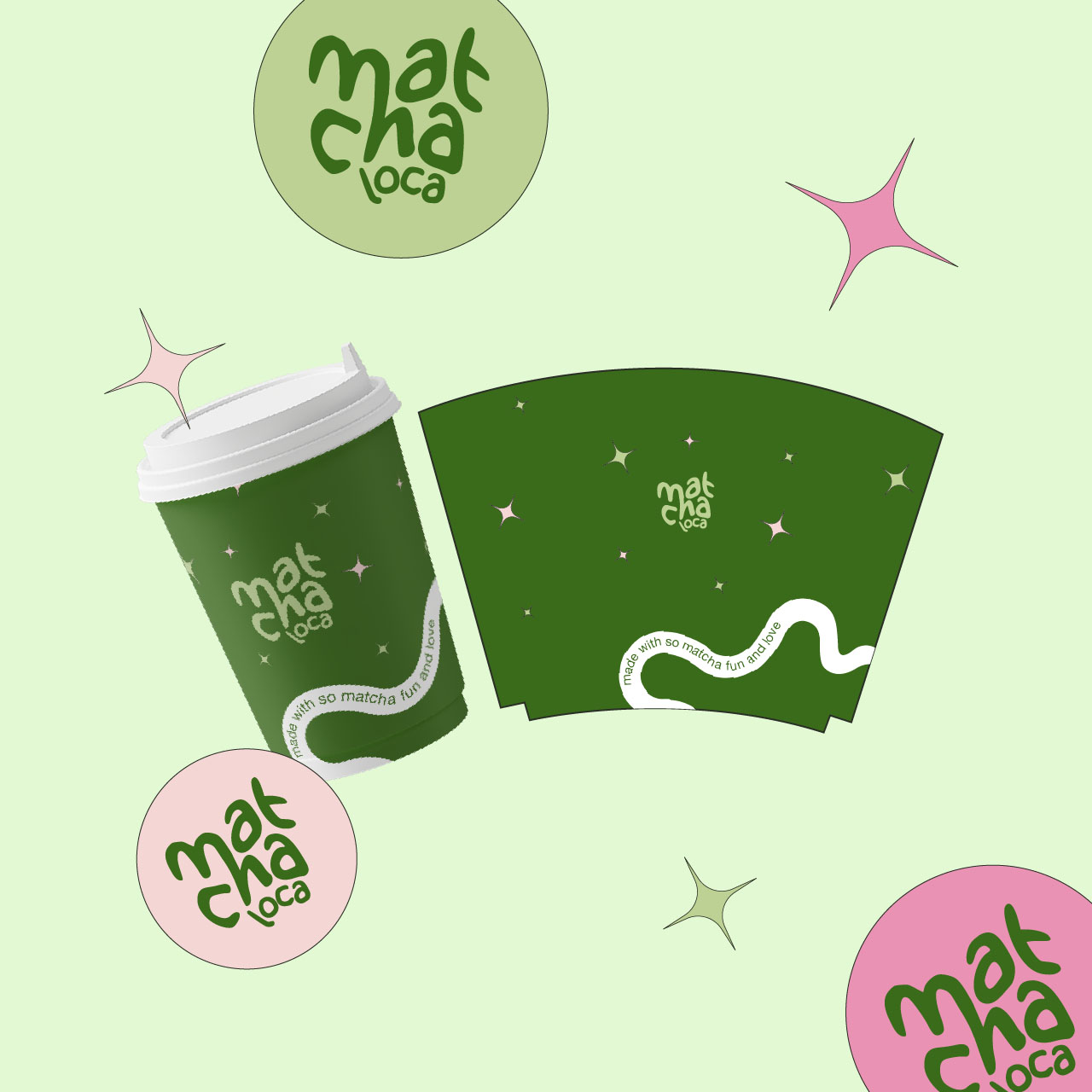 Matcha Loca packaging design